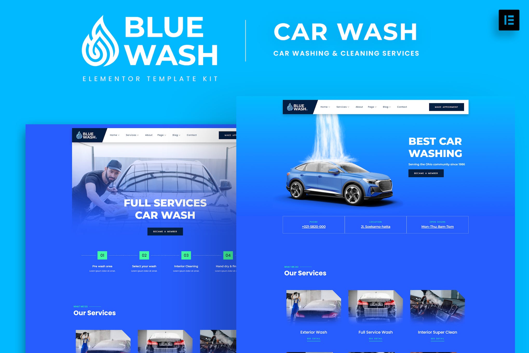 v1.0.0 Bluewash - Car Washing & Cleaning Services Template Kit 